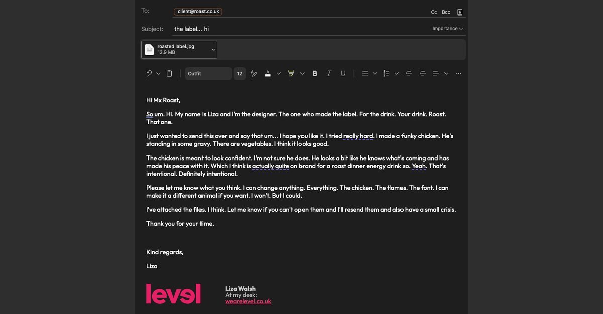 Nervous email to a client about a design — tips for new graphic designers on talking to clients